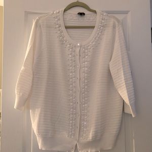 Talbots White Cardigan
